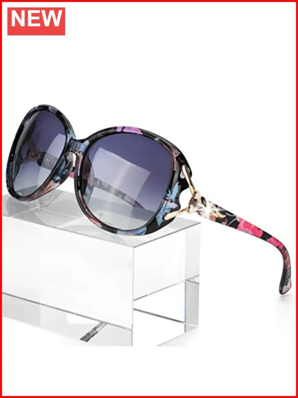Oversized Polarized Sunglasses UV400 Retro Cat Eye